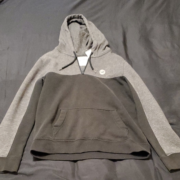 Hollister Two-Tone Gray and Black Hoodie Sweater - Picture 1 of 5